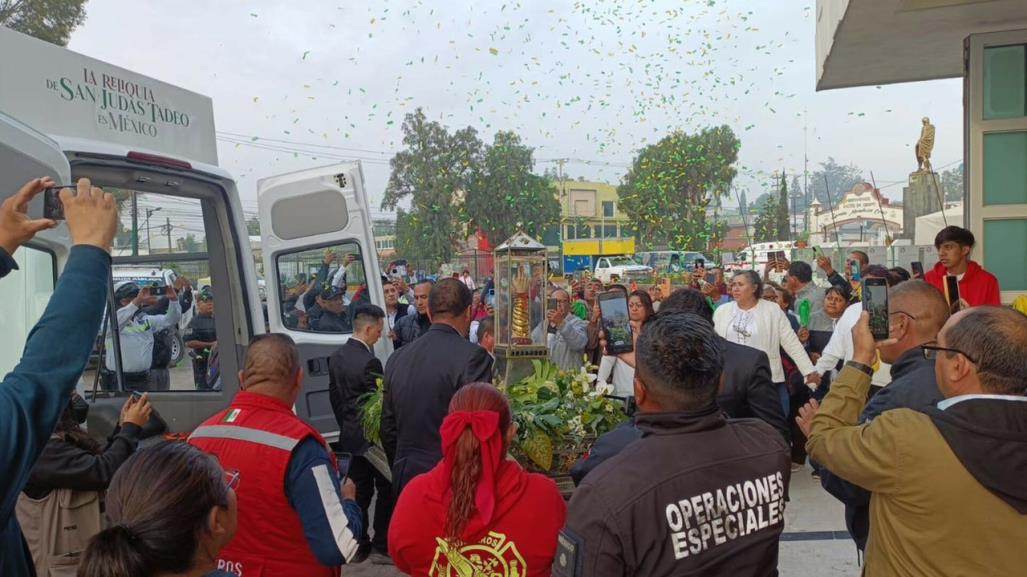 Reliquia de San Juda Tadeo llega a Cuautitlán (VIDEO)