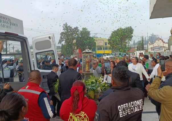 Reliquia de San Juda Tadeo llega a Cuautitlán (VIDEO)