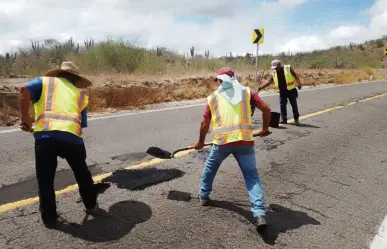 Inician bacheo en carretera transpeninsular