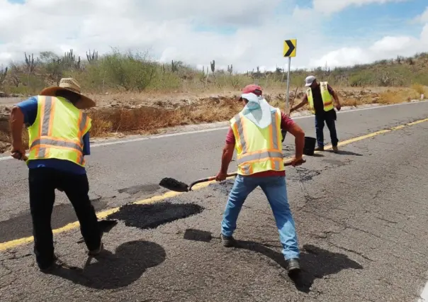 Inician bacheo en carretera transpeninsular