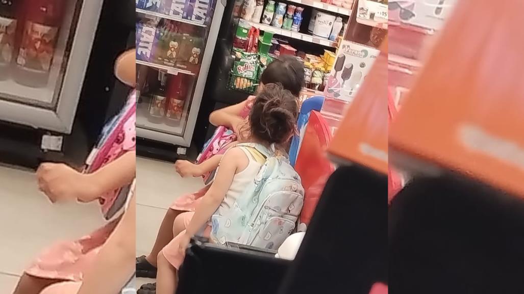 Hallan a dos niñas solas en el estacionamiento de un OXXO en Ciudad Caucel