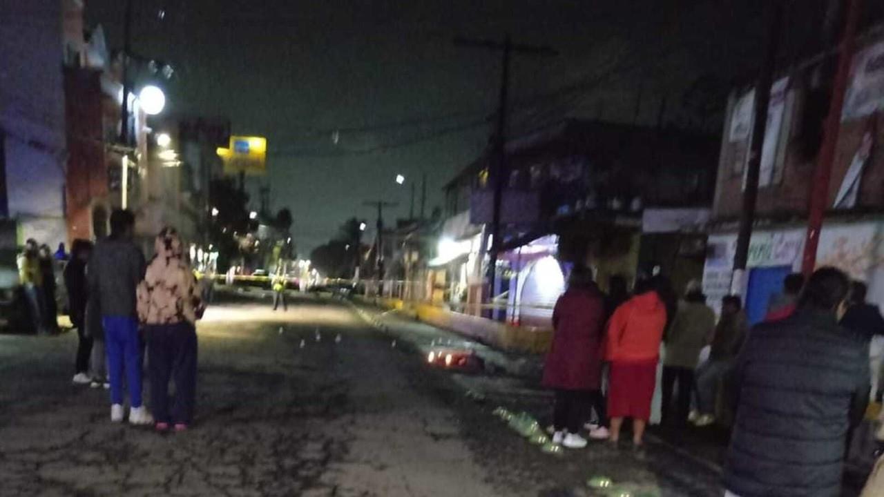 Balacera en San Mateo Atenco deja dos hombres muertos y cuatro heridos. Foto: RRSS