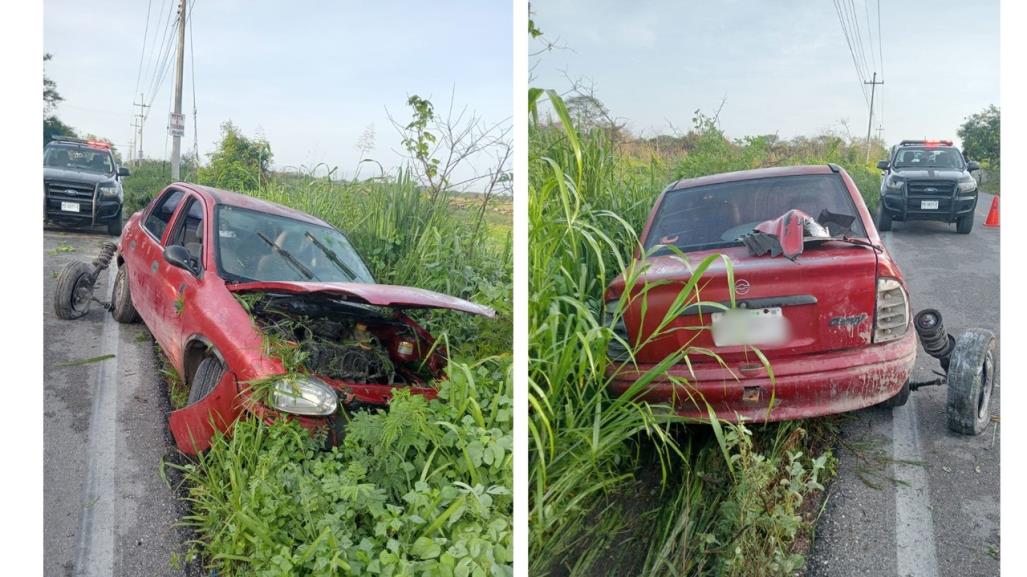 Conductor dormita y se sale de la carretera en la vía Conkal-Chicxulub Pueblo