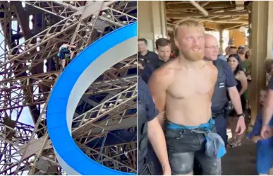 Escala hombre torre Eiffel y es detenido (VIDEO)