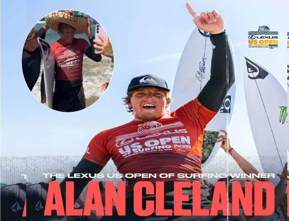 Alan Cleland, primer mexicano en conquistar el US Open de Surf