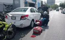 Choque deja un motociclista lesionado en la colonia Obispado