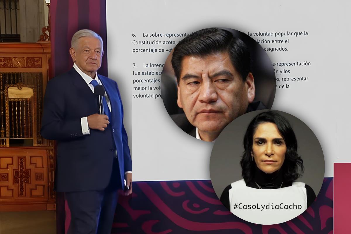 Lydia Cacho, Mario Marin y AMLO. Foto: Especial