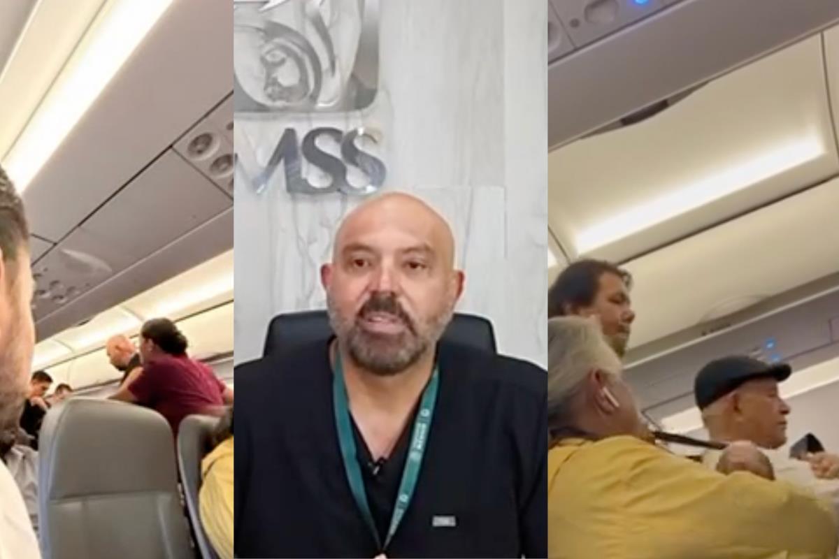 Médico del IMSS salva vida de pasajero en vuelo a Torreón. Foto: Especial