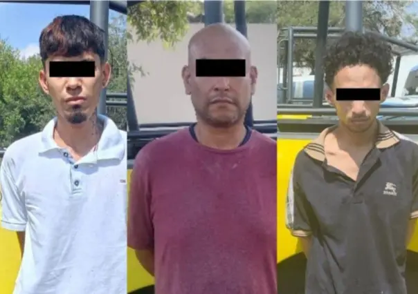 Detienen a tres hombres con droga en Monterrey