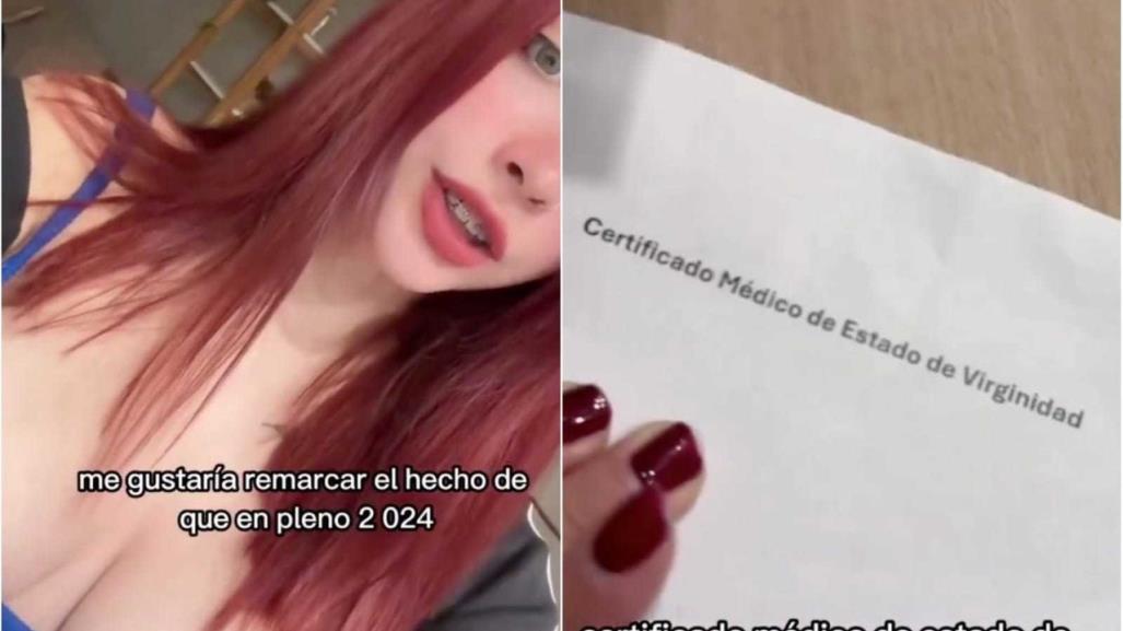 ¡Que es virgen! Joven presume en redes su certificado de virginidad (VIDEO)