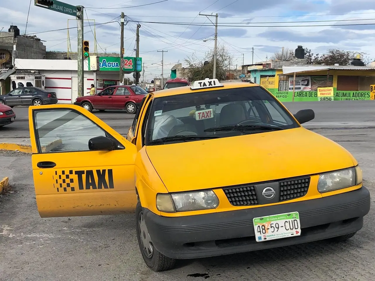 Taxis en Saltillo. Foto de redes sociales.