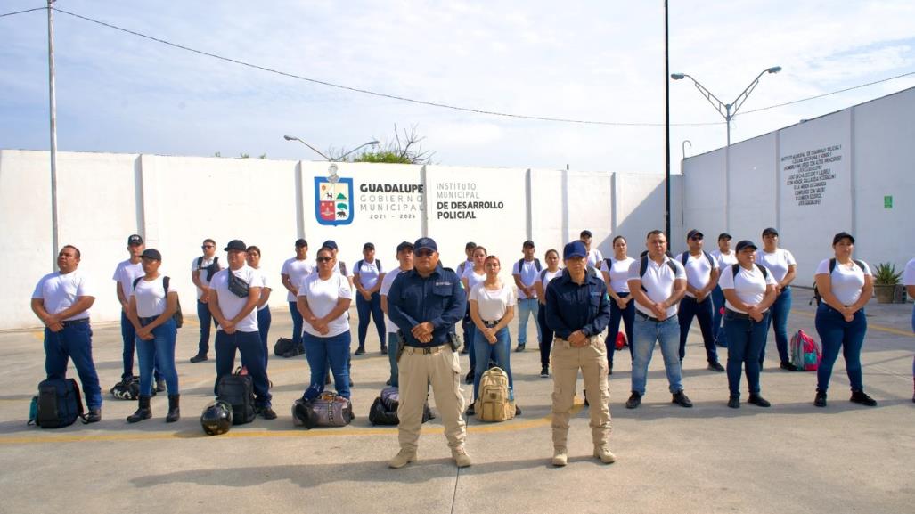 Formación policial en Guadalupe: ingresan 33 cadetes al INDEPOL