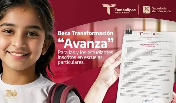 La beca Transformación Avanza, va dirigida a alumnos de escuelas particulares. Foto: Gobierno de Tamaulipas