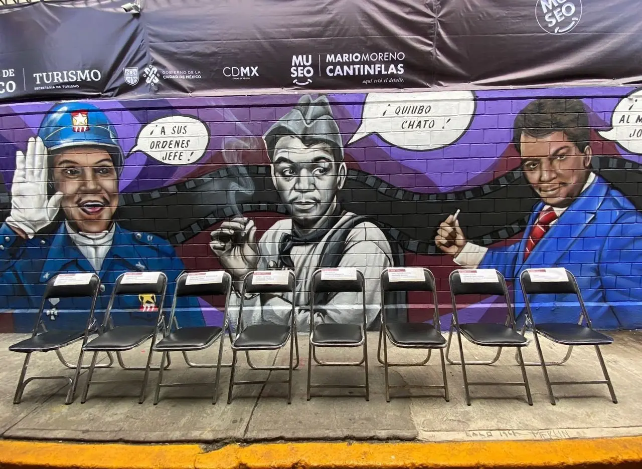 Mural comemorativo por el cumpleaños 113 de Cantinflas. Foto: @TorrucoTurismo