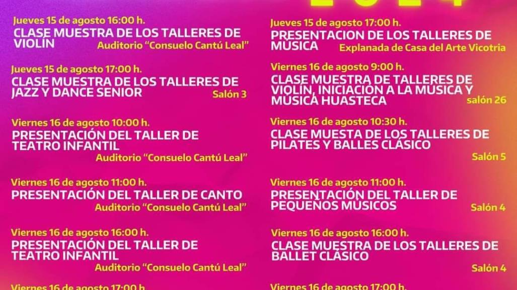 Casa del Arte Victoria invita a disfrutar festivales de fin de cursos de verano