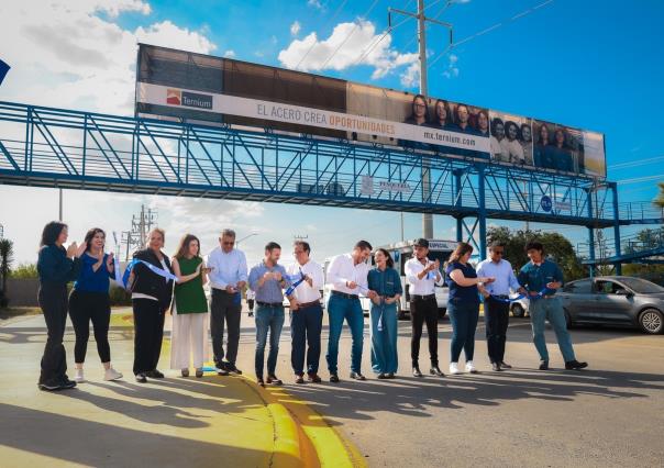 Mejora en seguridad vial con nuevo puente peatonal en Pesquería