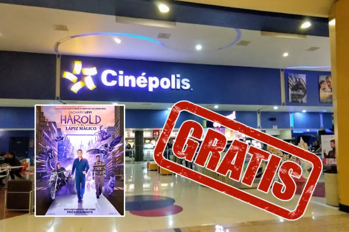 Entrada de Cinépolis y póster de la película. Foto: Especial