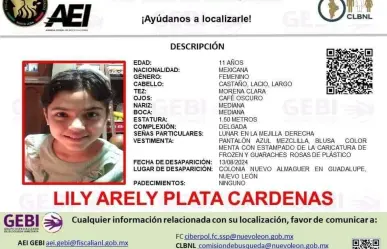 Solicitan ayuda para encontrar a menor desaparecida en Guadalupe