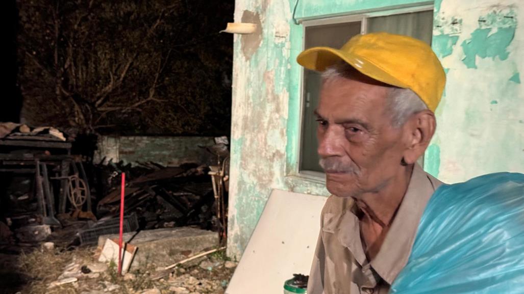 Abuelito pierde todo su patrimonio en incendio en Ciudad Madero