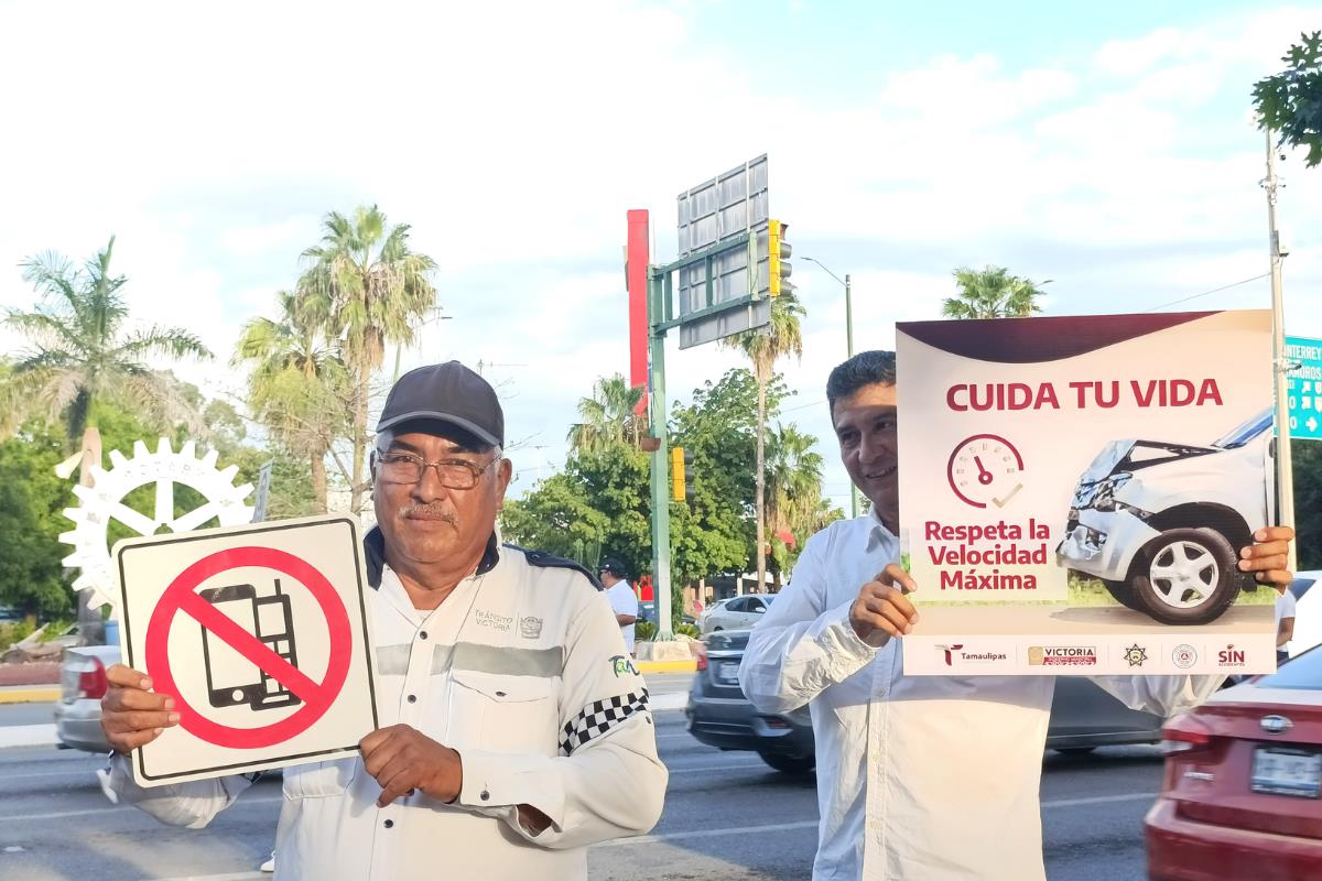 La Dirección de Tránsito implementa una campaña de prevención de accidentes en Victoria. Foto: Victoria Jiménez