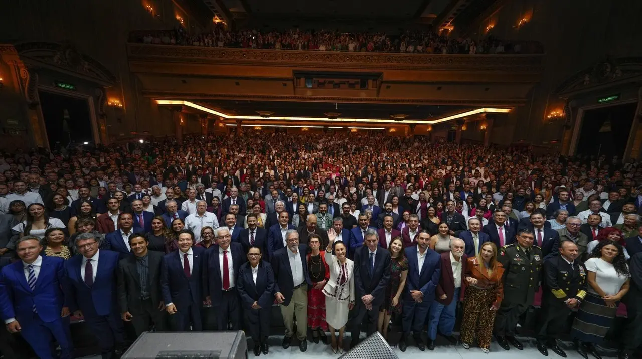 Celebración de Claudia Sheinbaum Pardo, luego de recibir su constancia como presidenta electa de México. Foto: redes sociales