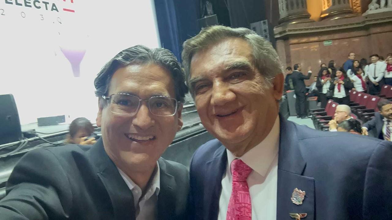 Erasmo González Robledo presidente Municipal de Ciudd Madero y el Dr. Américo Villarreal Anaya gobernador del Estado de Tamaulipas. Foto: redes sociales