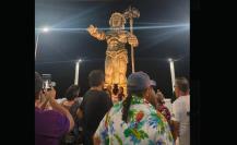 Estatua gigante de Chaac, así luce el nuevo atractivo de Telchac Puerto