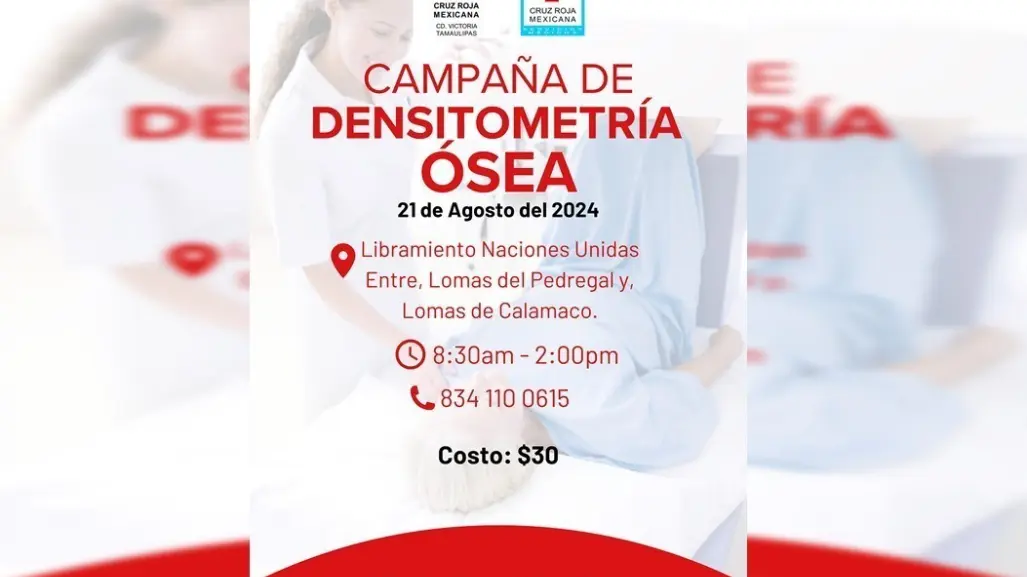 Realizará Cruz Roja campaña de Desintometría Ósea