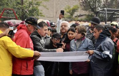 Delfina Gómez visita Chalco tras 14 días de inundaciones