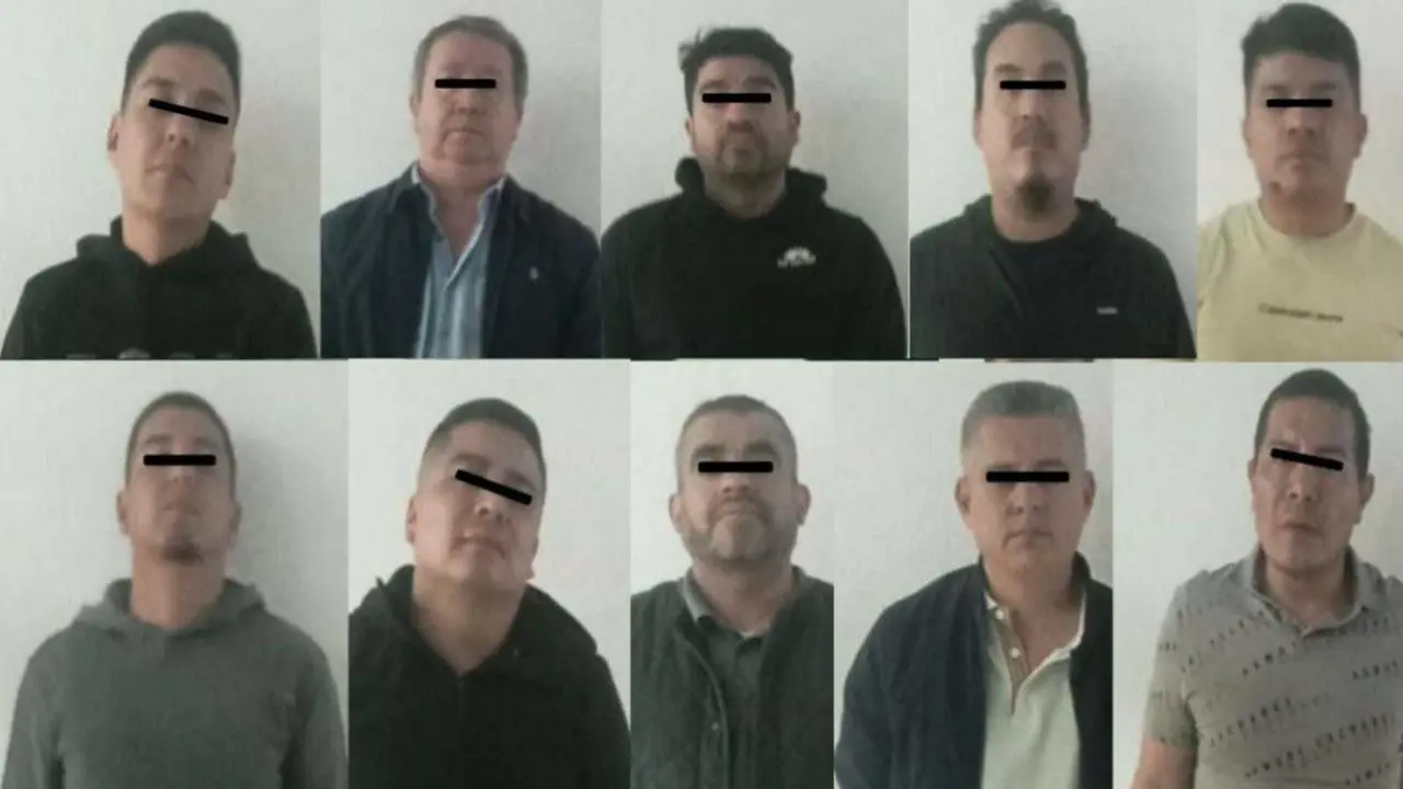 Desmantelan célula delictiva formada por seis policías y ocho civiles