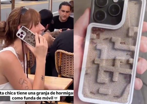 ¿Es real?, usan hormigas vivas para decorar fundas de celulares