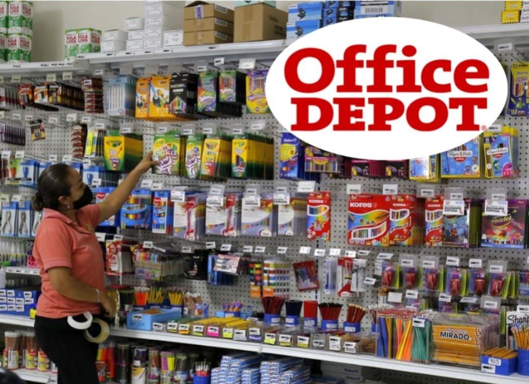 Útiles escolares que hay en una sucursal de Office Depot. Foto: Office Depot/Canva.