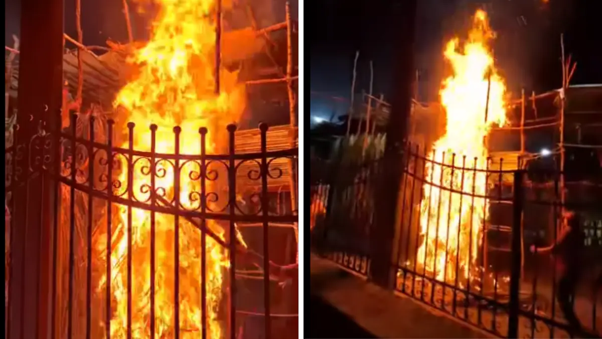 El incendio logró ser controlado en unos minutos Foto y video: Redes Sociales