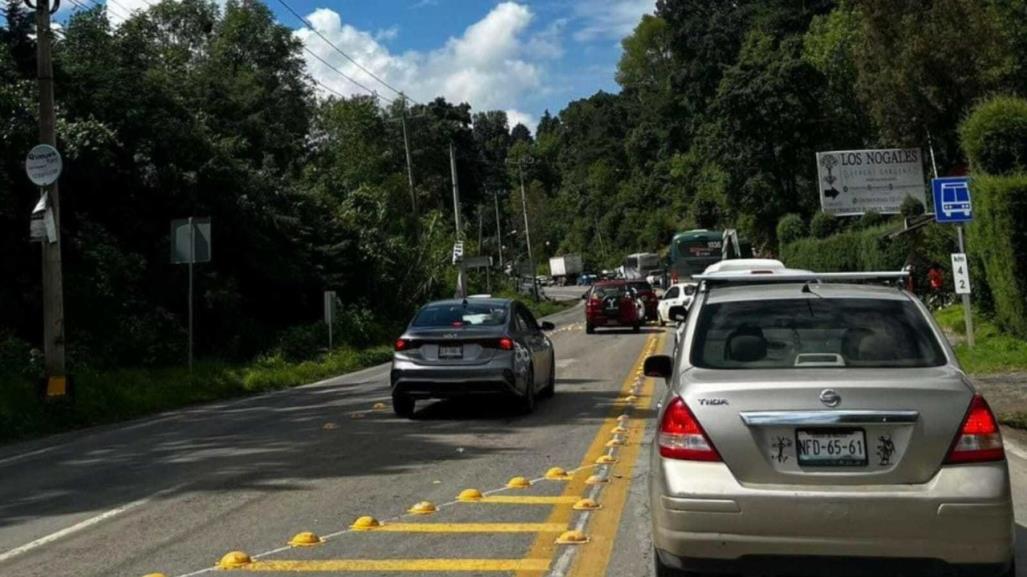 Derrumbe en la carreteraTenancingo-Tenango provocó un nuevo cierre (VIDEO)