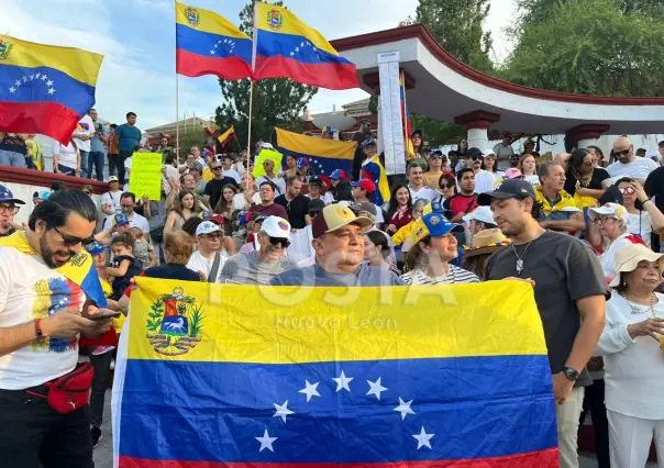 Venezolanos en Monterrey protestan contra triunfo de Maduro