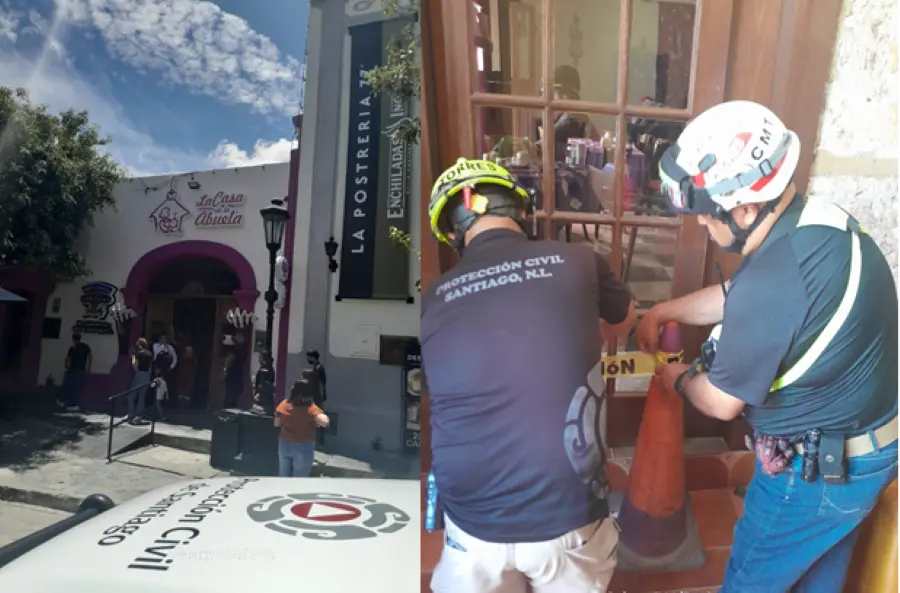 Cae viga del techo de La Casa de la Abuela. Fotos. PCNL