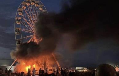 Incendio en rueda de la fortuna deja 60 heridos en festival de Alemania (VIDEO)