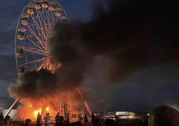 Incendio en rueda de la fortuna deja 60 heridos en festival de Alemania (VIDEO)