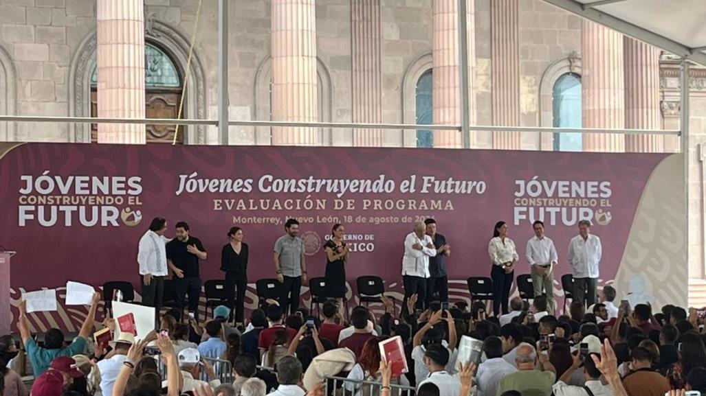 Claudia Sheinbaum cierra gira de transición con AMLO en Nuevo León