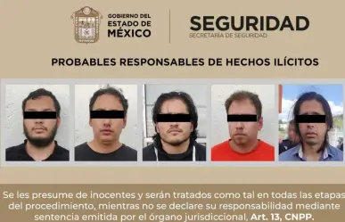 Capturan en Metepec a cinco presuntos ladrones de vehículos de alta gama