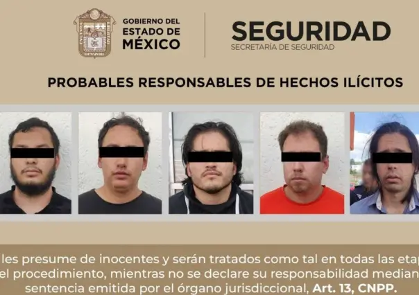 Capturan en Metepec a cinco presuntos ladrones de vehículos de alta gama