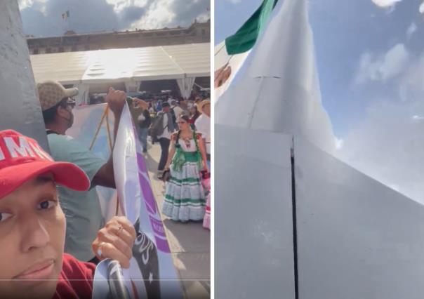 Familiares de desaparecidos toman la bandera de el zócalo: Estamos en Guerra