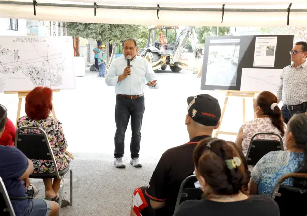 Gobierno de Escobedo remodela calle Guadalupe Victoria en colonia Flores Magón