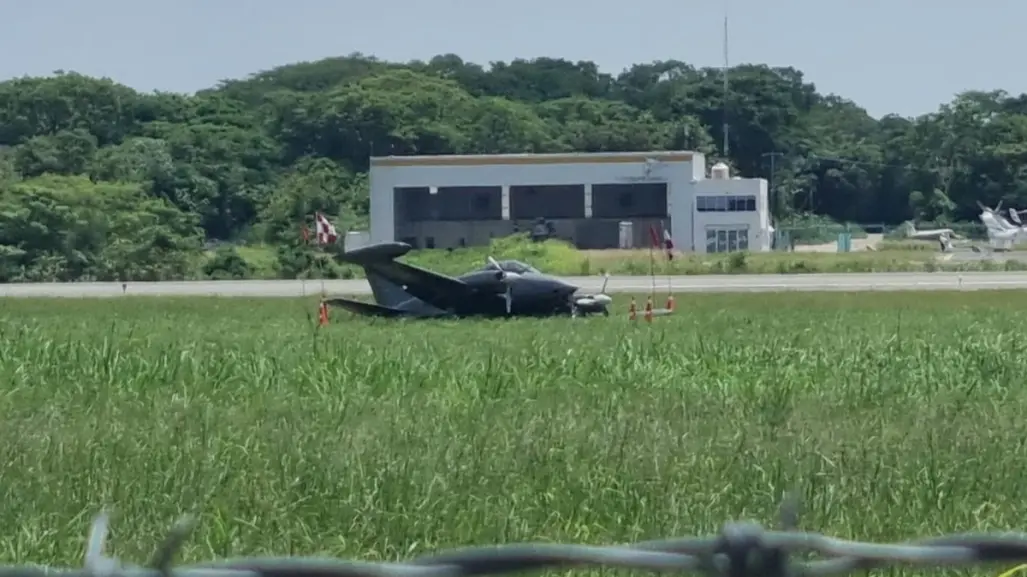 Avioneta sufre percance en el Aeropuerto de Villahermosa