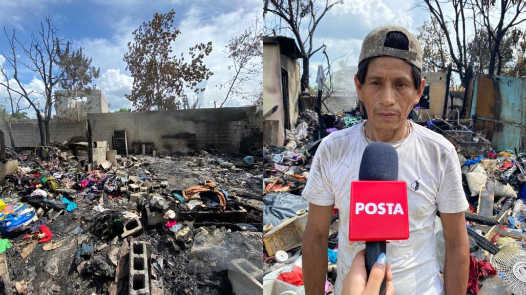 Pierden su casa y pertenencias tras incendio