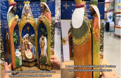 ¡Beso de tres! Figura de los Reyes Magos se vuelve viral (VIDEO)