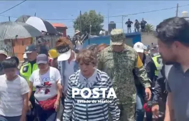 Supervisa Delfina Gómez daños por inundaciones en Chalco, asegura apoyo