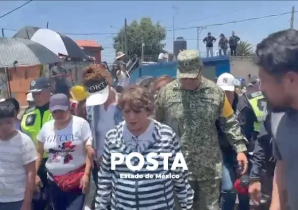 Supervisa Delfina Gómez daños por inundaciones en Chalco, asegura apoyo