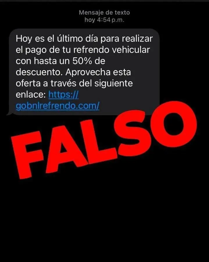 Alarman por página falsa para pago de refrendo en Nuevo León