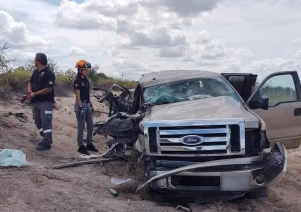 Muere mujer de 69 años en aparatoso choque en la carretera Monterrey - Monclova 